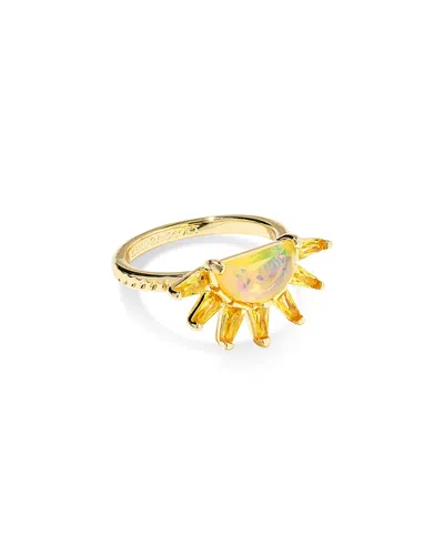 Kendra Scott Gold-tone Samantha Sun Band Ring In Gold