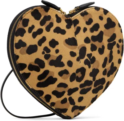 Alaïa Alaia Le Coeur Bag In Leopard-print Calf Hair Women In Black