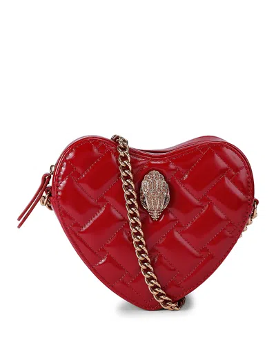 Kurt Geiger Kensington Heart Shape Crossbody In Red