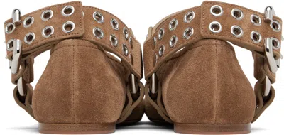 Alaïa Motorcycle-inspired Studded Suede Ballet Flats In Multi