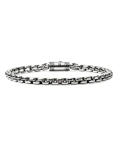 John Hardy Sterling Silver Chain Box Chain Bracelet In Gray