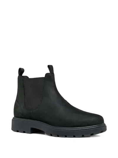 Geox Elastic-panelled Boots In Blue