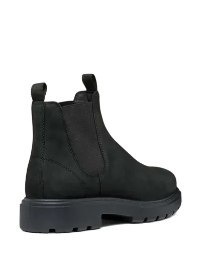 Geox Elastic-panelled Boots In Blue