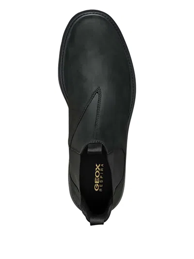 Geox Elastic-panelled Boots In Blue
