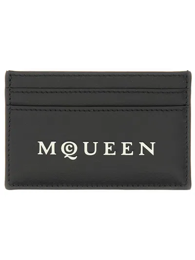 Alexander Mcqueen Leather Card Case With Multiple Compartments