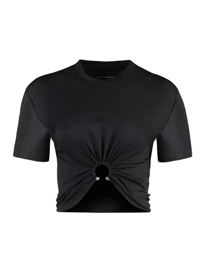 Rabanne Cut-out Knot Detail Round Neck Top