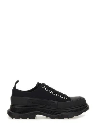 Alexander Mcqueen Tread Slick Sneakers In Black Silver