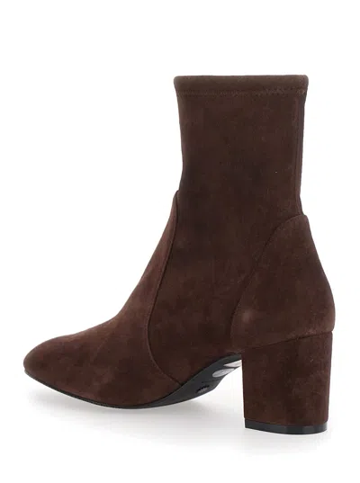 Stuart Weitzman Suede Ankle Length Block Heel Boots