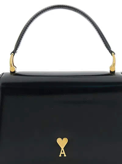 Ami Alexandre Mattiussi Black Handbag With Adc Patch On The Front And Adjustable And Removable Shoulder Strap