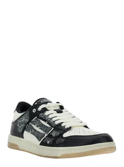 Amiri Men's Bandana Skeleton Top Low Sneakers In Black
