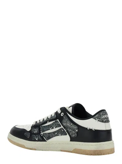 Amiri Men's Bandana Skeleton Top Low Sneakers In Black