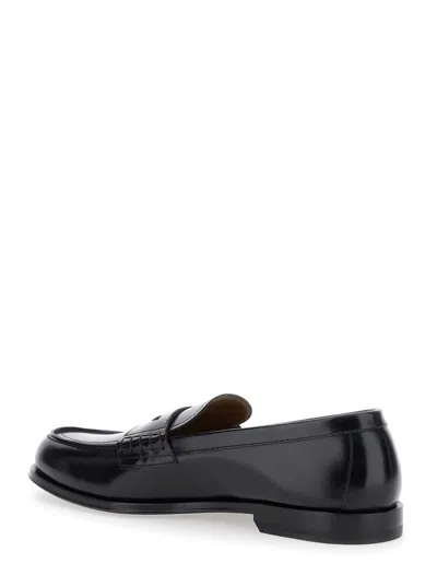 Dsquared2 Black Loafers With Logo Plaque On The Front