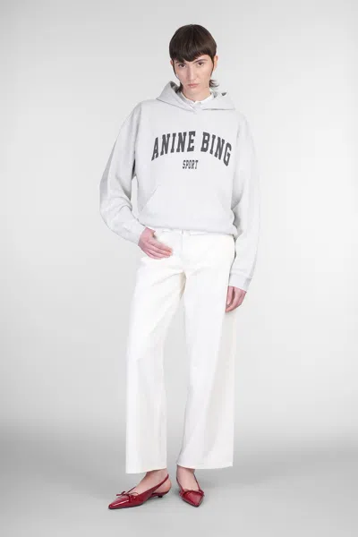 Anine Bing Harvey Logo-print Sweatshirt In White