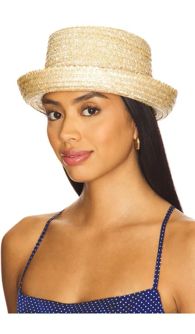 Lack Of Color Ahoy Boater Hat In Neutral