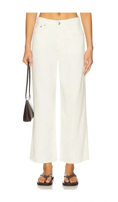 Rag & Bone Featherweight Andi High Rise Wide Leg Jeans Ecru In White