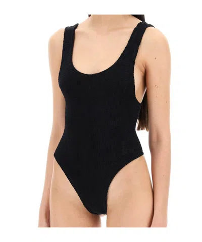 Reina Olga Ruby Stretch Design Sleeveless Swimsuit In Black