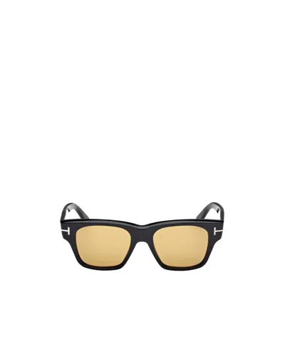 Tom Ford Smith Square-frame Acetate Sunglasses In Neutral