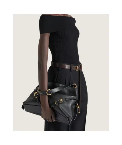 Givenchy Women Voyou Nano Bag In Polished Leather In Black