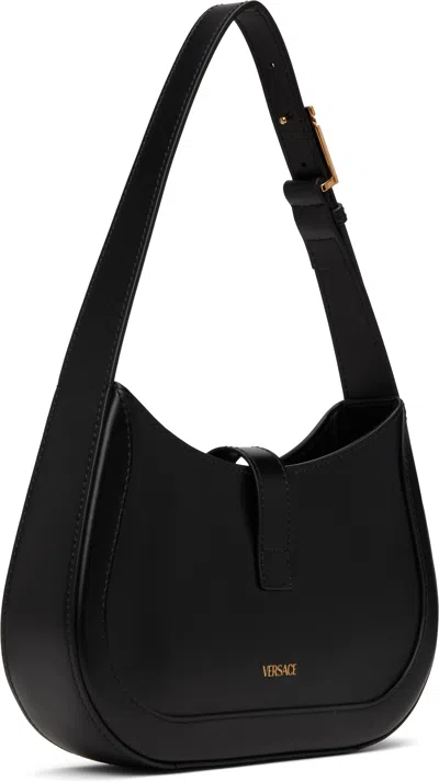 Versace Greek Hobo Bag In Black