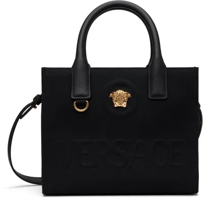 Versace La Medusa Canvas Small Tote Bags