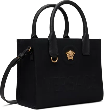 Versace La Medusa Canvas Small Tote Bags