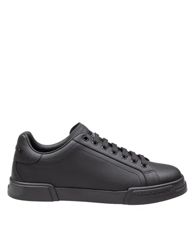 Dolce & Gabbana Leather Sneakers In Purple