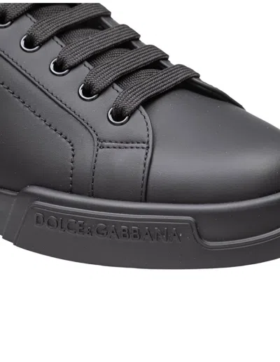 Dolce & Gabbana Leather Sneakers In Purple