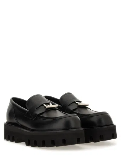 Alexander Mcqueen "parachute" Loafer With Buckle T In Black