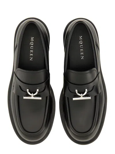 Alexander Mcqueen "parachute" Loafer With Buckle T In Black