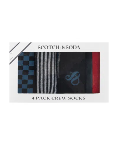Scotch & Soda 4-pack Assorted Crew Socks In Multi
