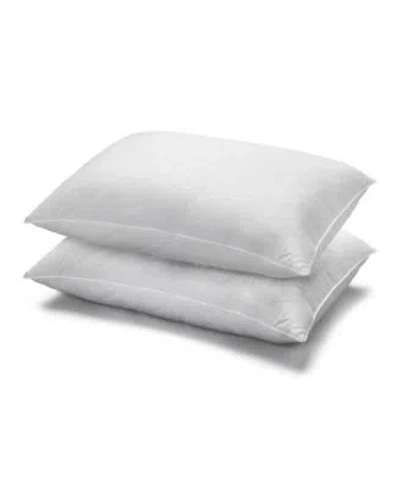 Ella Jayne Cotton Quilted Medium Density 2-pack Pillow, Queen In White