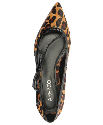 Arezzo Tessa Pointed Toe Flat In Brown