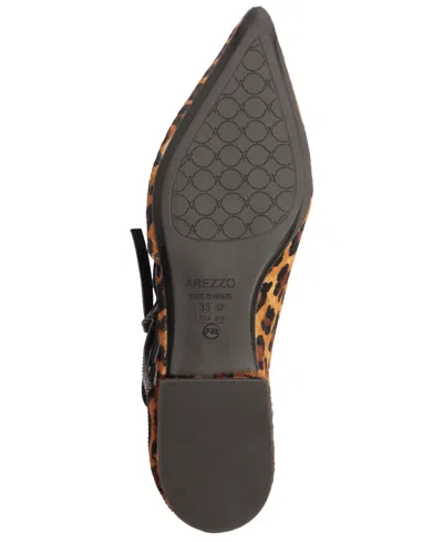 Arezzo Tessa Pointed Toe Flat In Brown