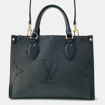 Pre-owned Louis Vuitton Handbag Monogram Empreinte On The Go Pm Black Shoulder Bag
