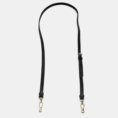 Pre-owned Prada Navy Blue Leather Adjustable Shoulder Bag Strap