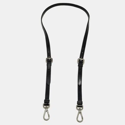 Pre-owned Prada Black Patent Leather Adjustable Shoulder Bag Strap