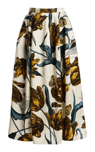Erdem Printed Full-volume Midi Skirt In Multi