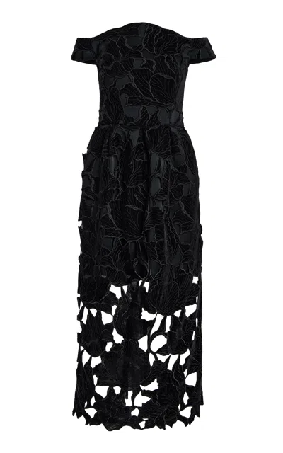 Erdem Cutout Midi Cocktail Dress In Black