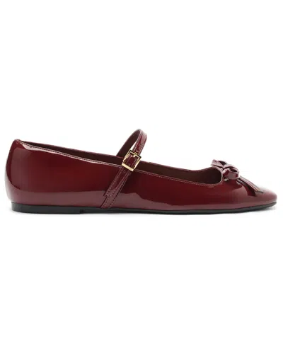 Arezzo Emerson Ballet Flat In Burgundy