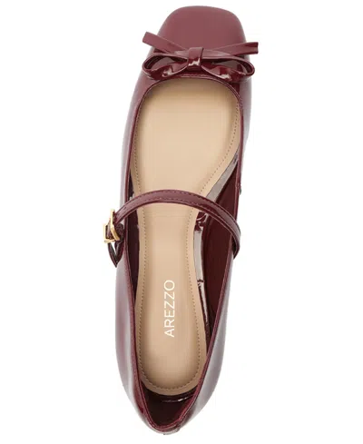 Arezzo Emerson Ballet Flat In Burgundy