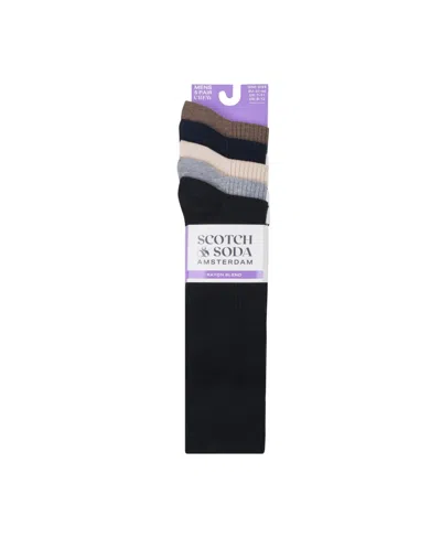 Scotch & Soda Men's 5-pack Ribbed Crew Dress Socks In Multi