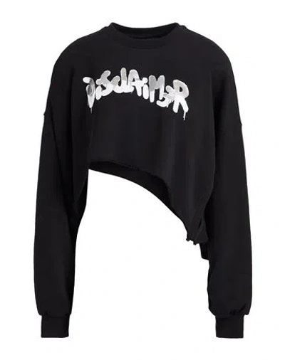 Disclaimer Woman Sweatshirt Black Size L Cotton In Black