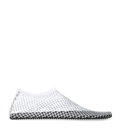 Christopher Esber Minette Embellished Mesh Ballet Flats In White