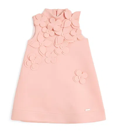 Jessie And James Floral Appliqué Willow Dress In Pink