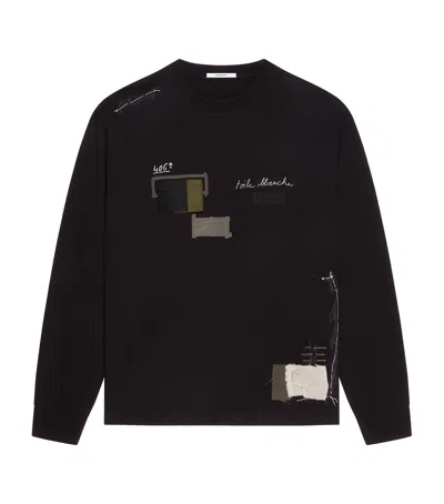 Givenchy Cotton Graphic Embroidered Sweatshirt In Brown
