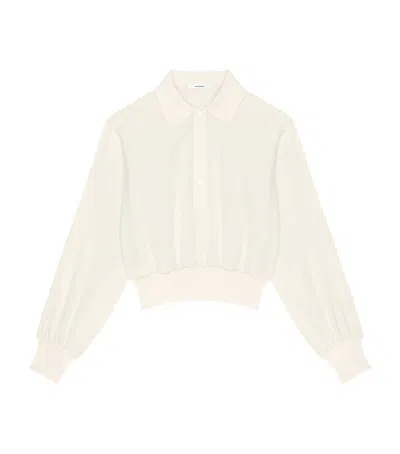 Givenchy Silk Polo Shirt In Neutral