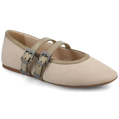 Journee Collection Journee Womens Florene Casual Mary Jane Flats In Neutral