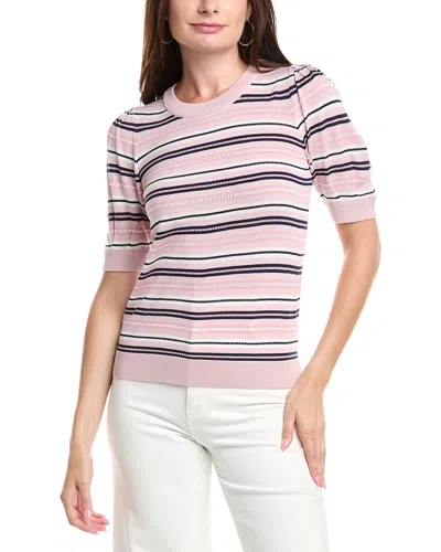 T Tahari Elbow Puff Sleeve Sweater In Multi