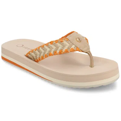 Journee Women's Eloddie Flip Flop Beach Sandals In Multi