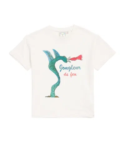 Konges Slojd X Rhw Organic Cotton Dragon T-shirt In White